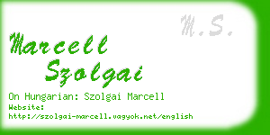 marcell szolgai business card